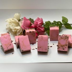 Rose bay with real rose petals.